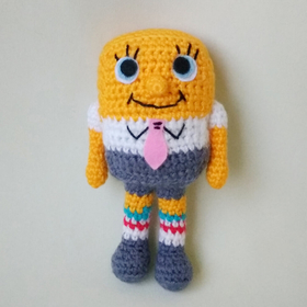 Губка Боб вязаная игрушка