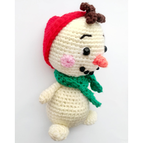 СНЕГОВИК НОВОГОДНИЙ игрушка вязаная