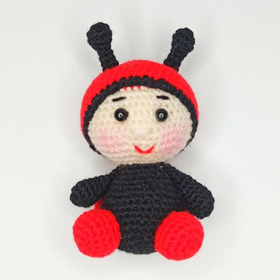 Мягкая вязаная игрушка БОЖЬЯ КОРОВКА купить Украина