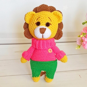 Вязаная игрушка ЛЬВЕНОК амигуруми купить