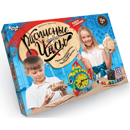 Деревянные расписные часы