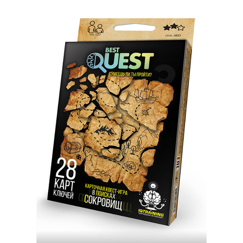 BEST QUEST Настольная игра В ПОИСКАХ СОКРОВИЩ - мини BQ-01-03